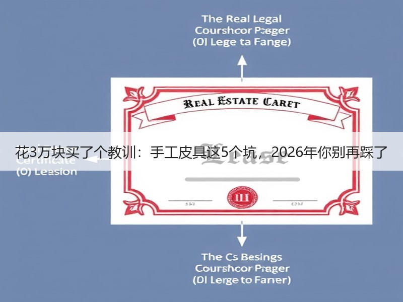 花3万块买了个教训：手工皮具这5个坑，2026年你别再踩了 - 诺云双维造物网