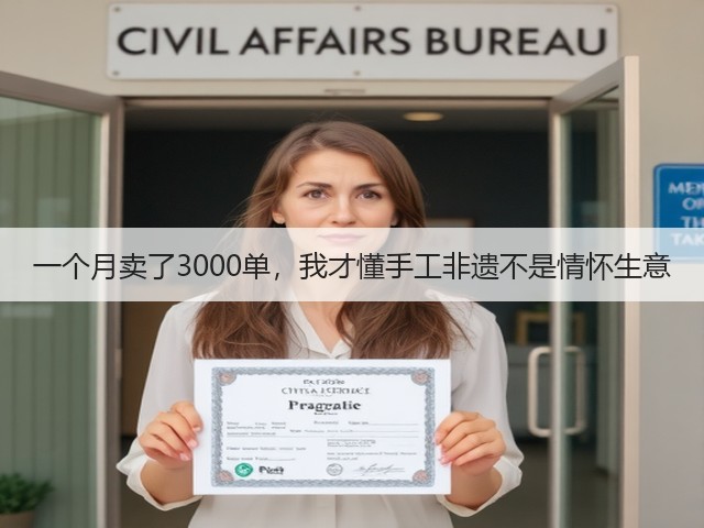 一个月卖了3000单，我才懂手工非遗不是情怀生意(图1)