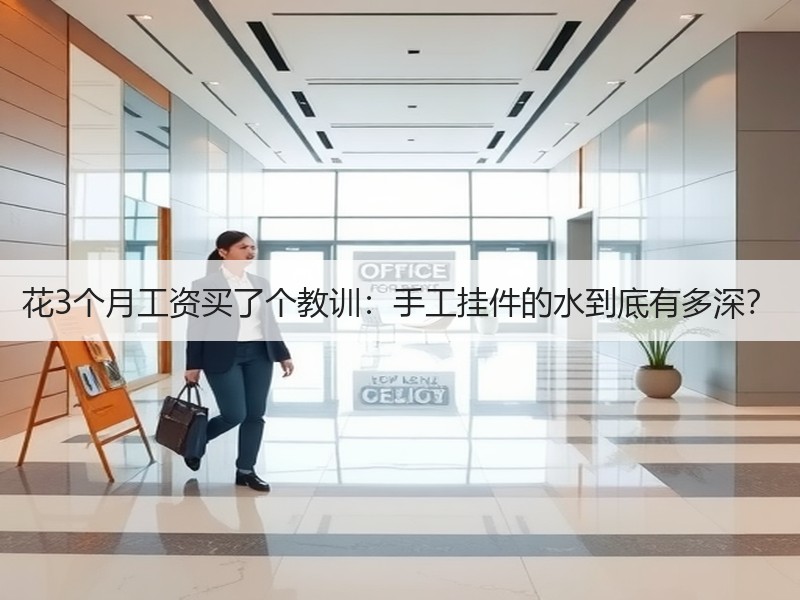 花3个月工资买了个教训：手工挂件的水到底