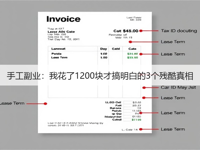 手工副业：我花了1200块才搞明白的3个残酷真相 - 诺云双维造物网