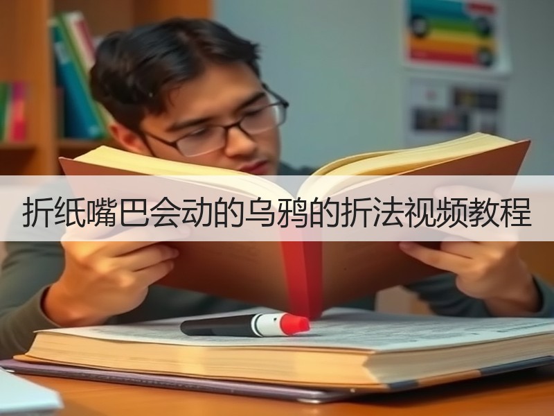 折纸嘴巴会动的乌鸦的折法视频教程 - 诺云双维造物网