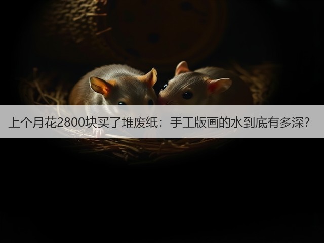 上个月花2800块买了堆废纸：手工版画的水到底有多深？(图2)
