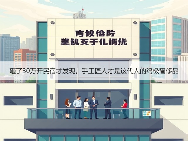 砸了30万开民宿才发现，手工匠人才是这代人的终极奢侈品(图2)