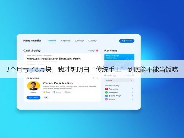 3个月亏了8万块，我才想明白“传统手工”到底能不能当饭吃(图1)