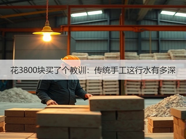 花3800块买了个教训：传统手工这行水有多深(图1)