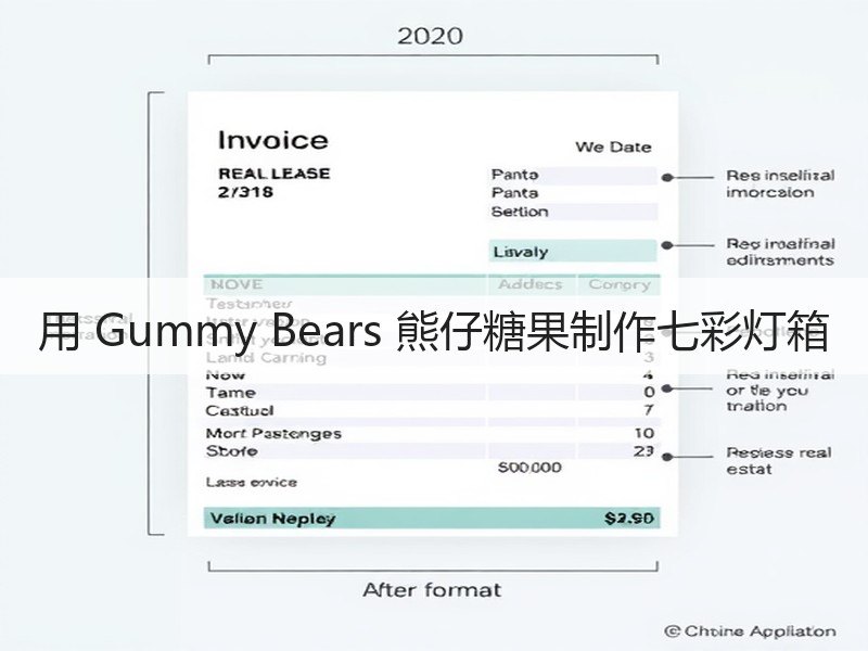 用 Gummy Bears 熊仔糖果制作七彩灯箱 - 诺云双维造物网