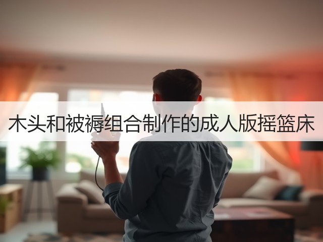 木头和被褥组合制作的成人版摇篮床(图3)
