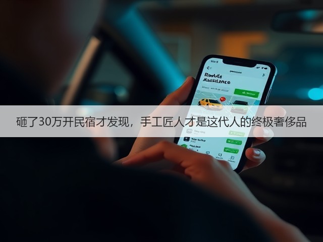 砸了30万开民宿才发现，手工匠人才是这代人的终极奢侈品(图1)