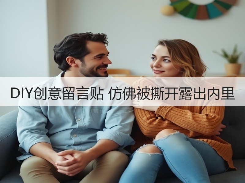 DIY创意留言贴 仿佛被撕开露出内里 - 诺云双维造物网