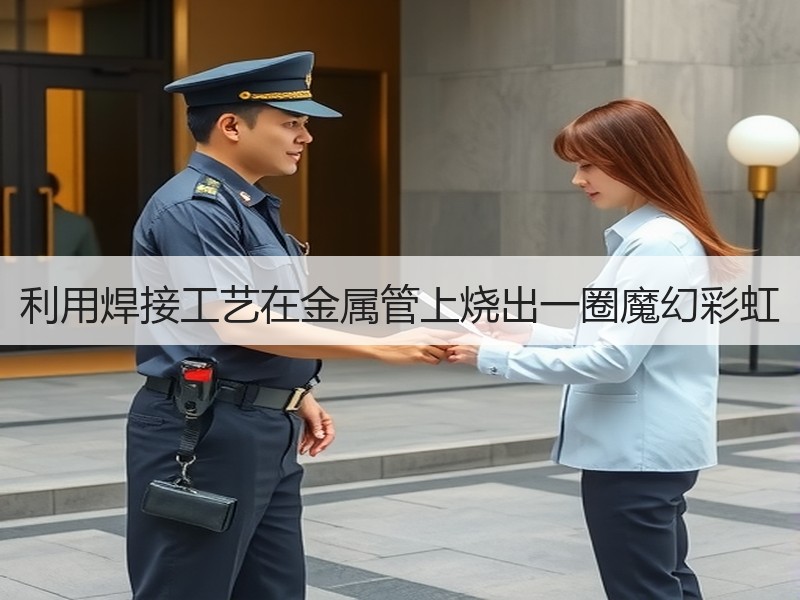 利用焊接工艺在金属管上烧出一圈魔幻彩虹 - 诺云双维造物网