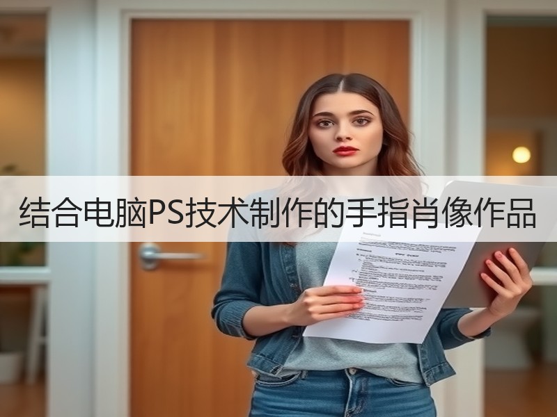 结合电脑PS技术制作的手指肖像作品 - 诺云双维造物网