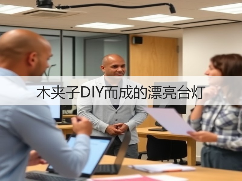 木夹子DIY而成的漂亮台灯 - 诺云双维造物网