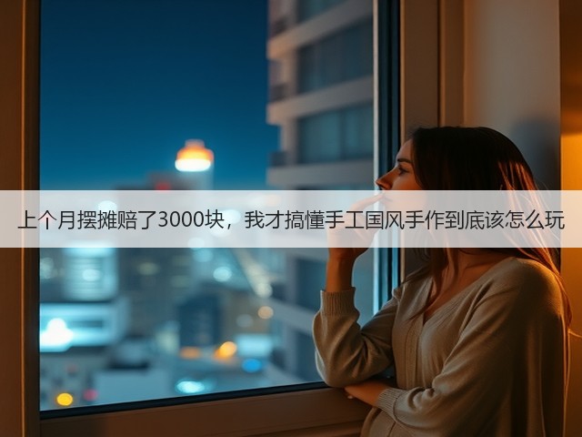 上个月摆摊赔了3000块，我才搞懂手工国风手作到底该怎么玩(图1)