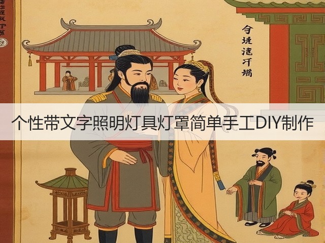个性带文字照明灯具灯罩简单手工DIY制作(图3) 个性带文字照明灯具灯罩简单手工DIY制作(图3)