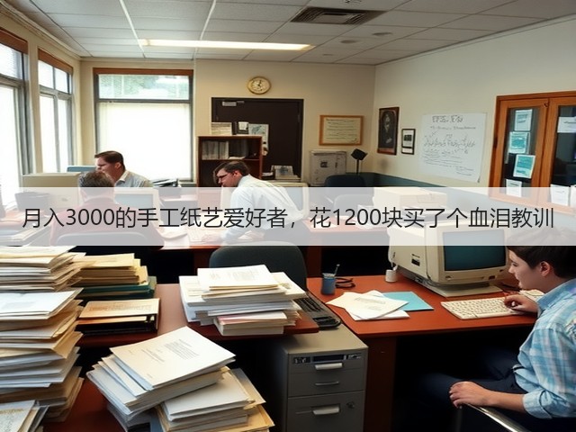 月入3000的手工纸艺爱好者，花1200块买了个血泪教训(图3)