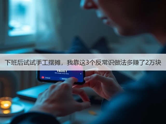 下班后试试手工摆摊,我靠这3个反常识做法多赚了2万块(图1) 下班后试试手工摆摊,我靠这3个反常识做法多赚了2万块(图1)