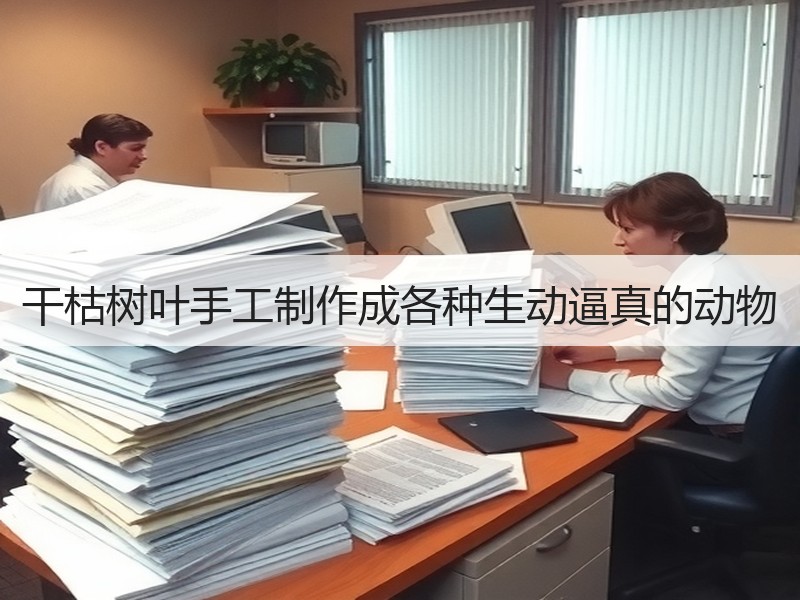 干枯树叶手工制作成各种生动逼真的动物 - 诺云双维造物网