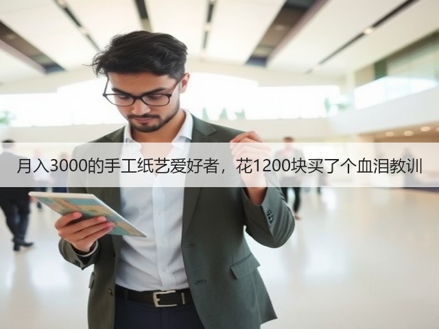 月入3000的手工纸艺爱好者，花1200块买了个血泪教训(图1)